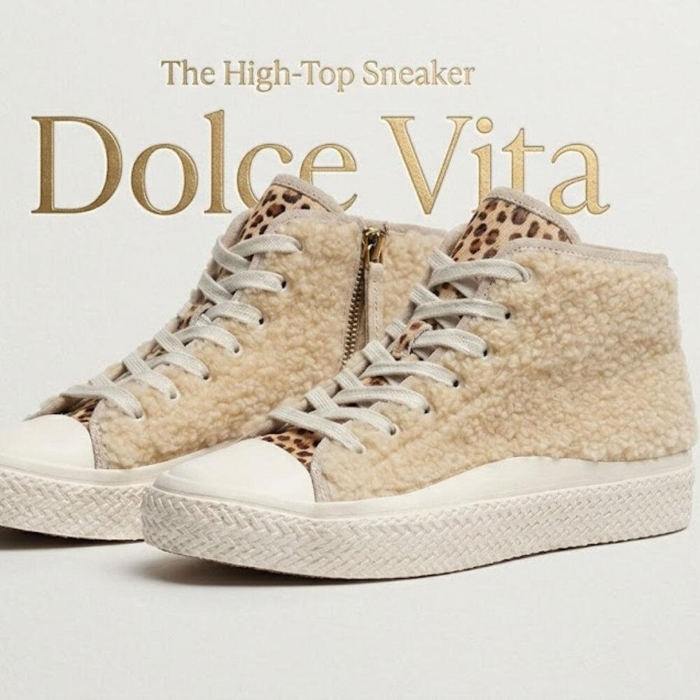 NWT Dolce Vita Mexico Suede High Top Boots - Neutral - Size 10
